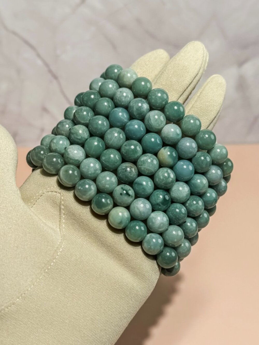 Burma Jade Beaded Bracelet (Bead size: 9mm-10mm)
